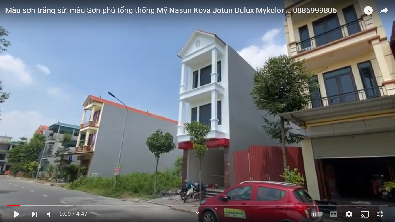 Nhà đẹp màu trắng sứ - Tổng kho sơn Liên Anh